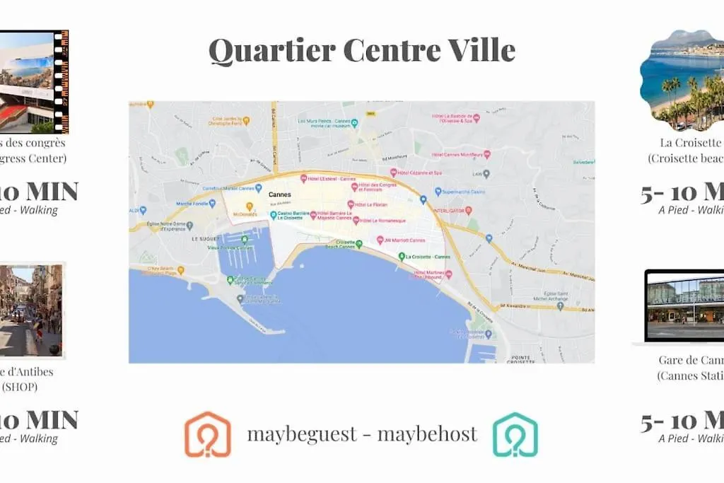 Apartament C046-Studio Spacieux Proche Croisette Cannes Francja